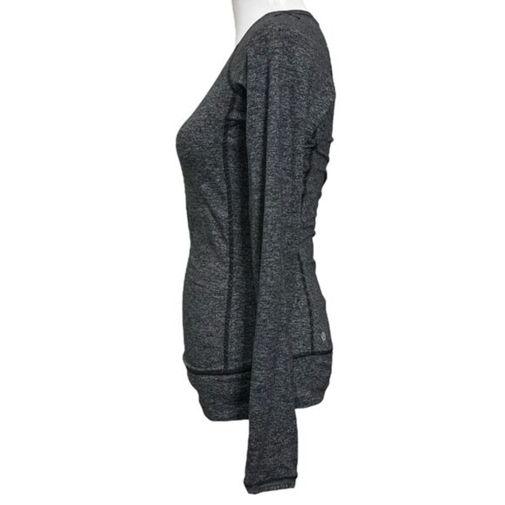 Lululemon Race Your Pace Long Sleeve Shirt In Wee‎ Stripe Heathered Black Size 4 - Picture 3 of 10
